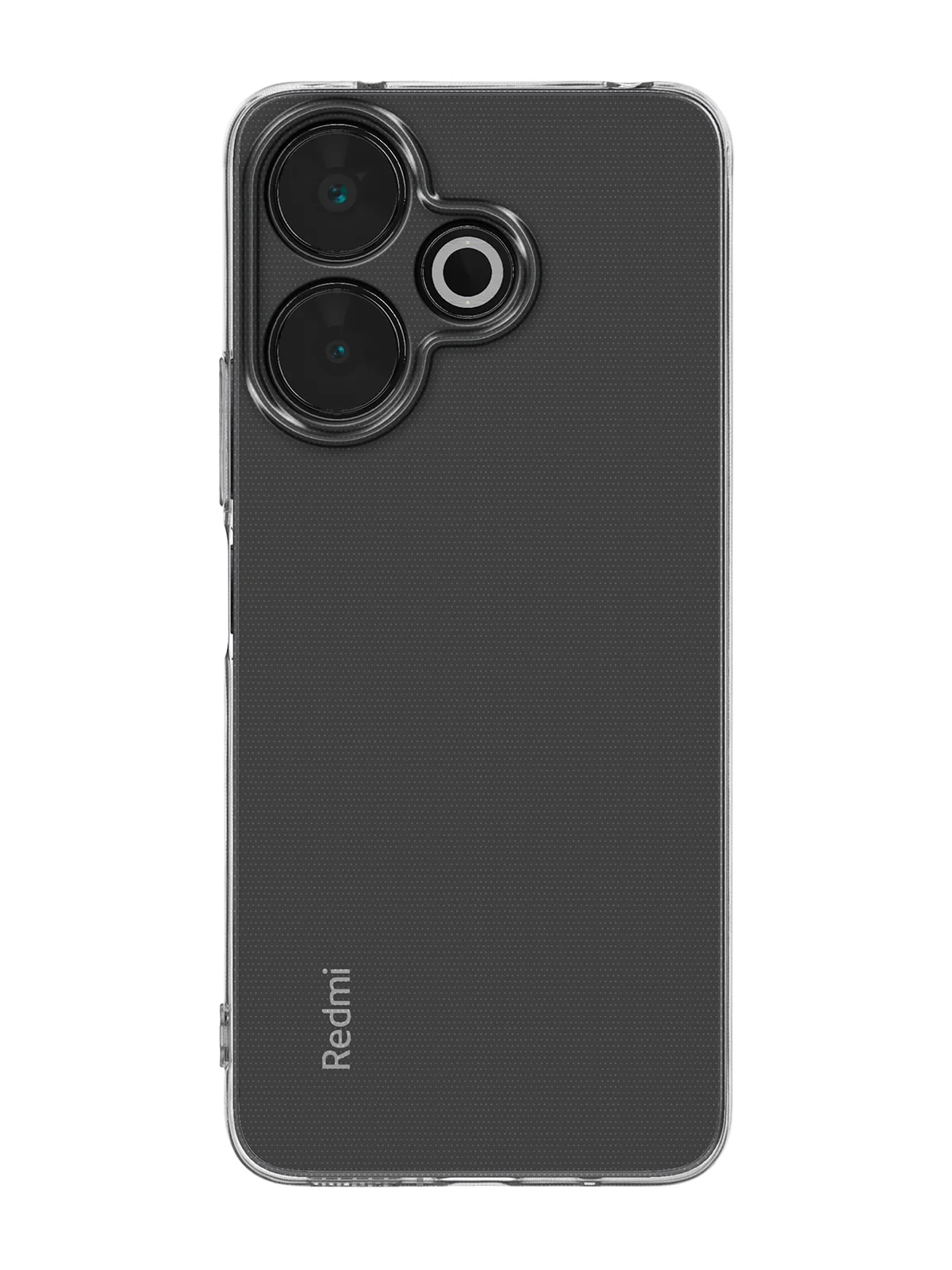 Прозрачный чехол для Xiaomi Redmi 13 4G/ 5G силиконовый BROSCORP матовый/ прозрачный с защитой камер