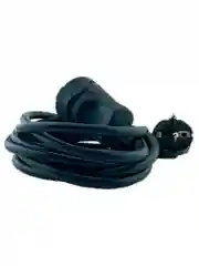 Черный удлинитель силовой шнур  штепс. гнездо ПВС 2*0,75 3м ES-03-001-black