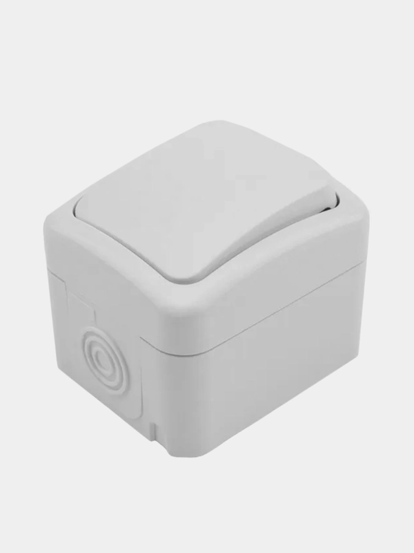 Выключатель одноклавишный KRANZ Mini OG IP54, белый