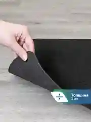 Черный коврик придверный в прихожую "Флорт Принт" 40х60 см, ВИЛИНА
