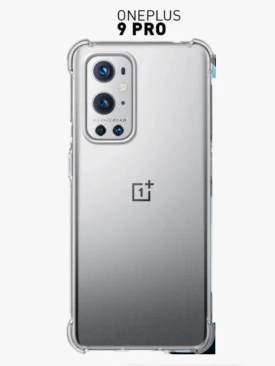 Чехол для OnePlus 9 Pro, с усиленными углами, силиконовый, прозрачный