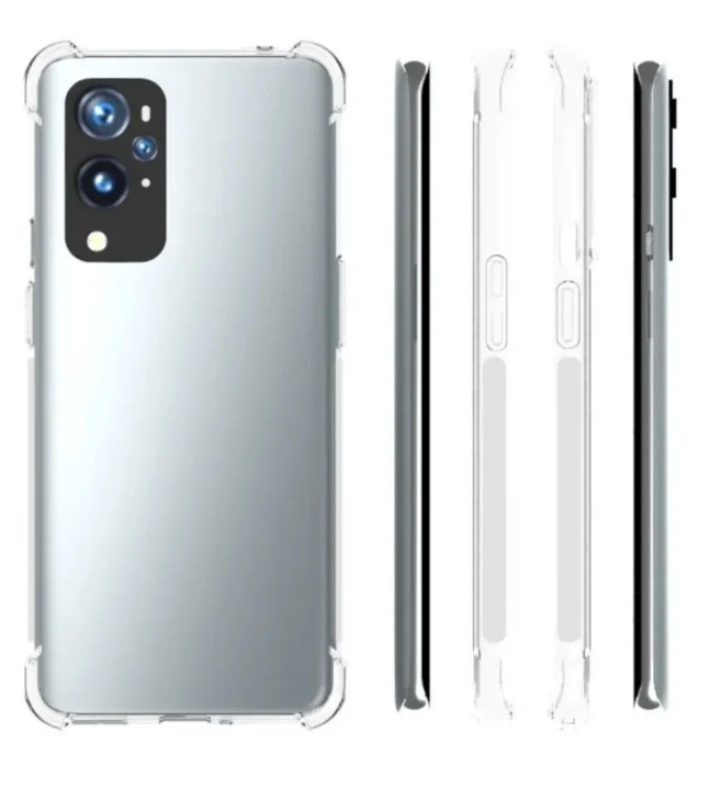 Чехол для OnePlus 9 Pro, с усиленными углами, силиконовый, прозрачный
