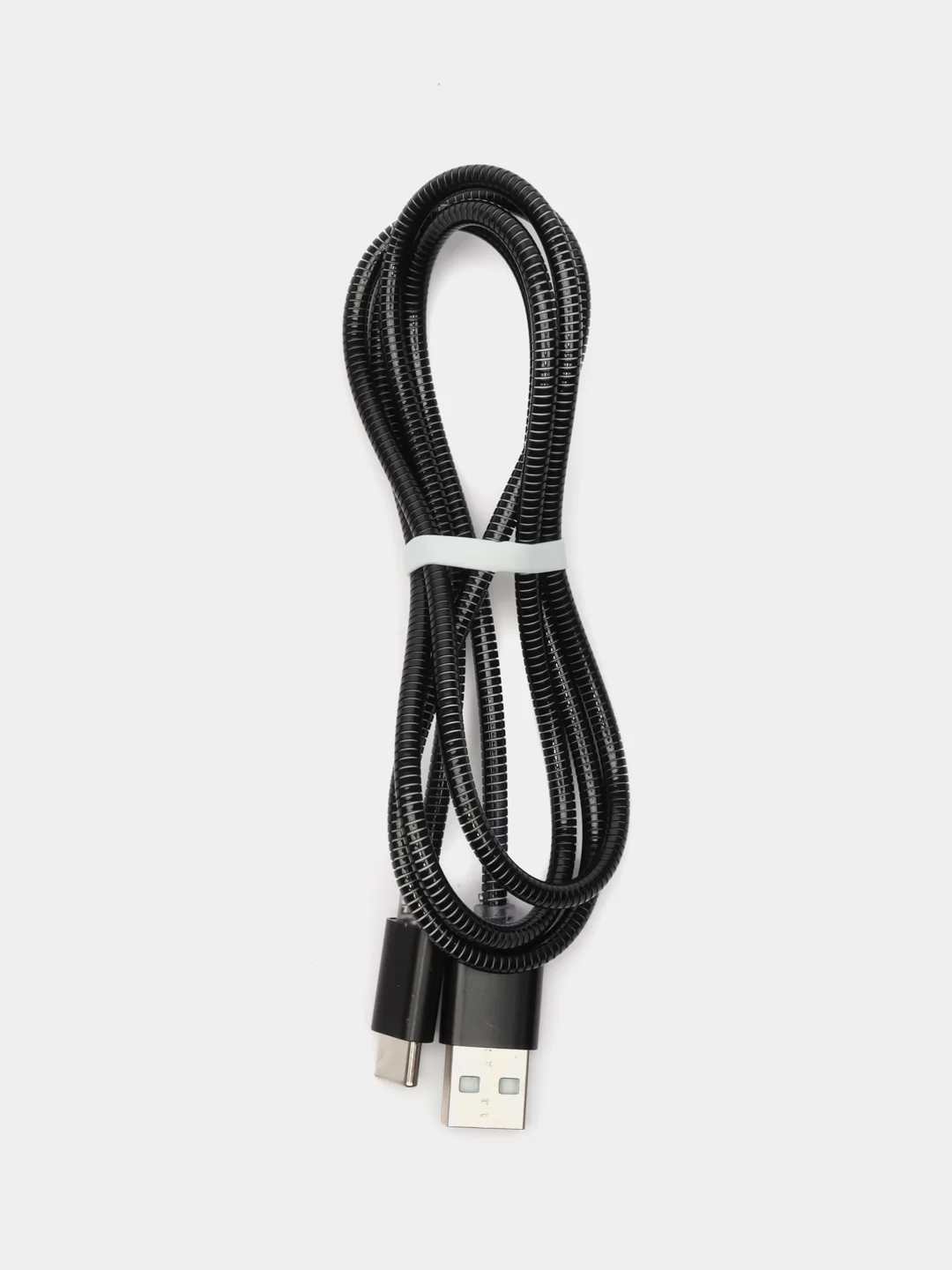 Черный зарядный USB кабель, 1 м, в металлической оплётке, iPhone Lightning Android Type-C Micro