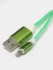 Лайм светящийся зарядный USB кабель провод для Iphone, Android micro USB Type-C Lightning