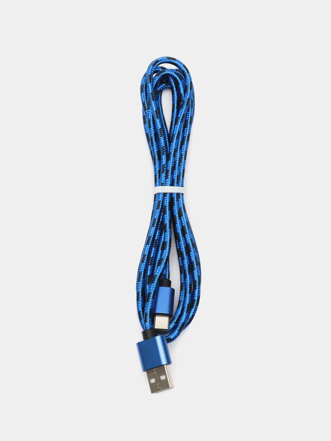 Синий кабель провод плетеный 3, 2 метра зарядник USB Lightning iPhone, Micro Android Type-C