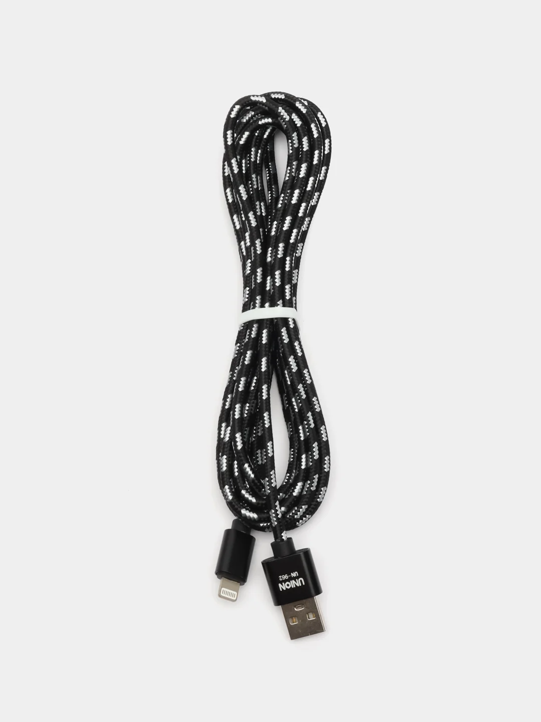 Черный кабель провод плетеный 3, 2 метра зарядник USB Lightning iPhone, Micro Android Type-C