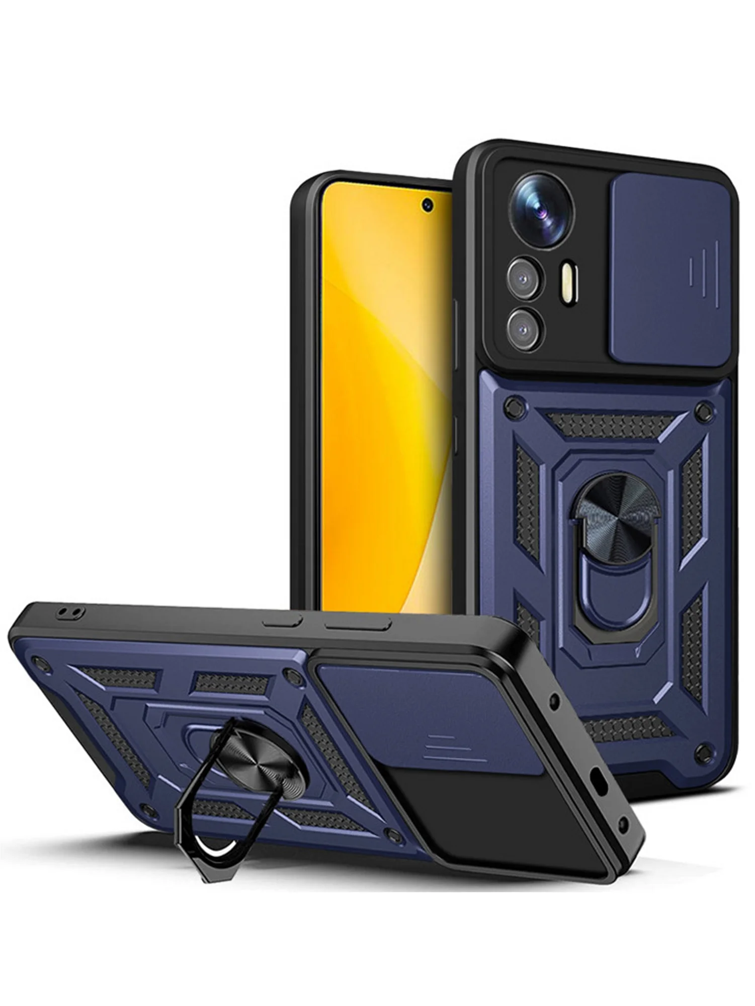 Черный чехол противоударный armors для Xiaomi 12 Lite / Сяоми 12 Лайт с защитой камеры