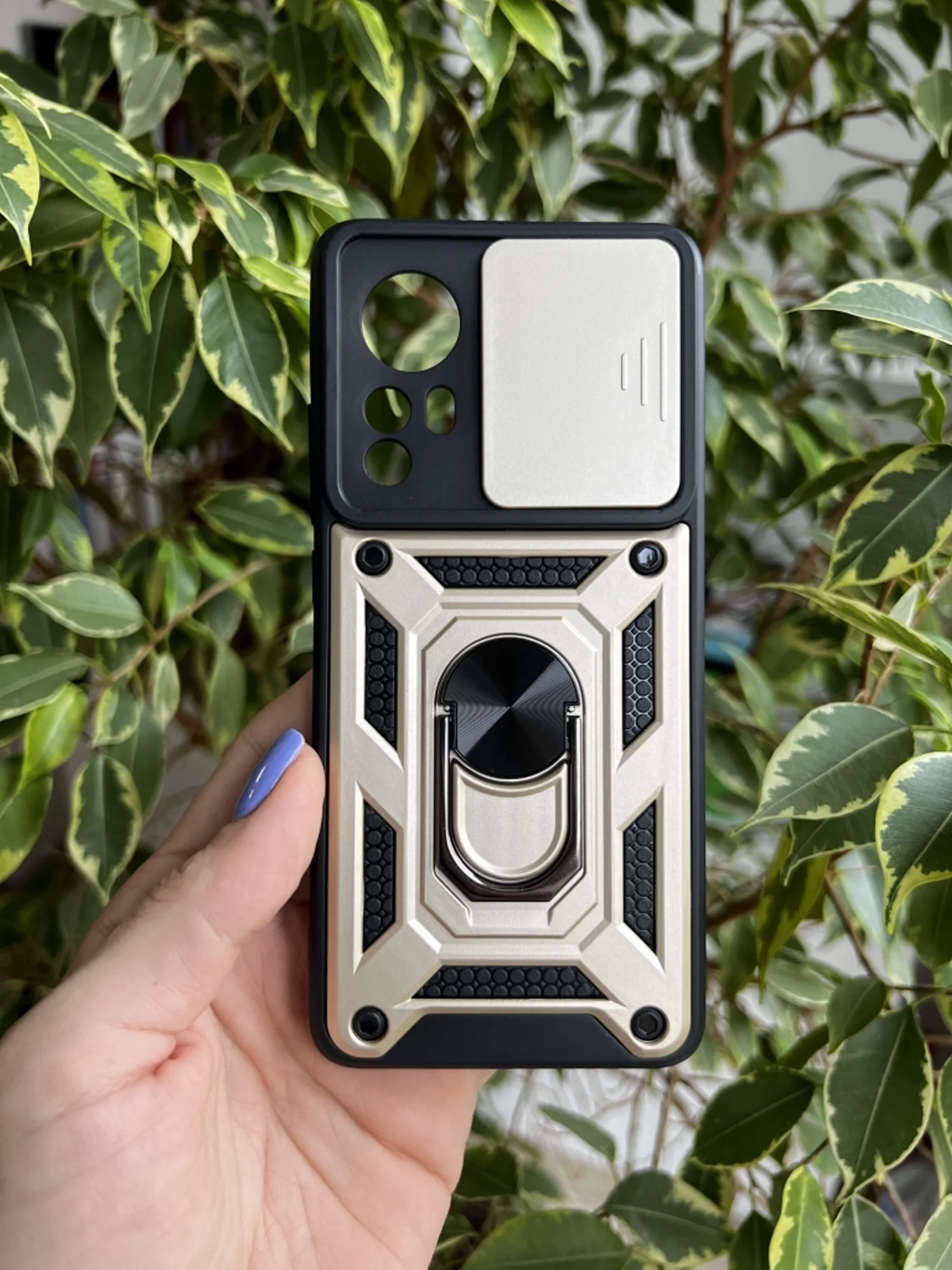 Золотой чехол противоударный armors для Xiaomi 12 Lite / Сяоми 12 Лайт с защитой камеры