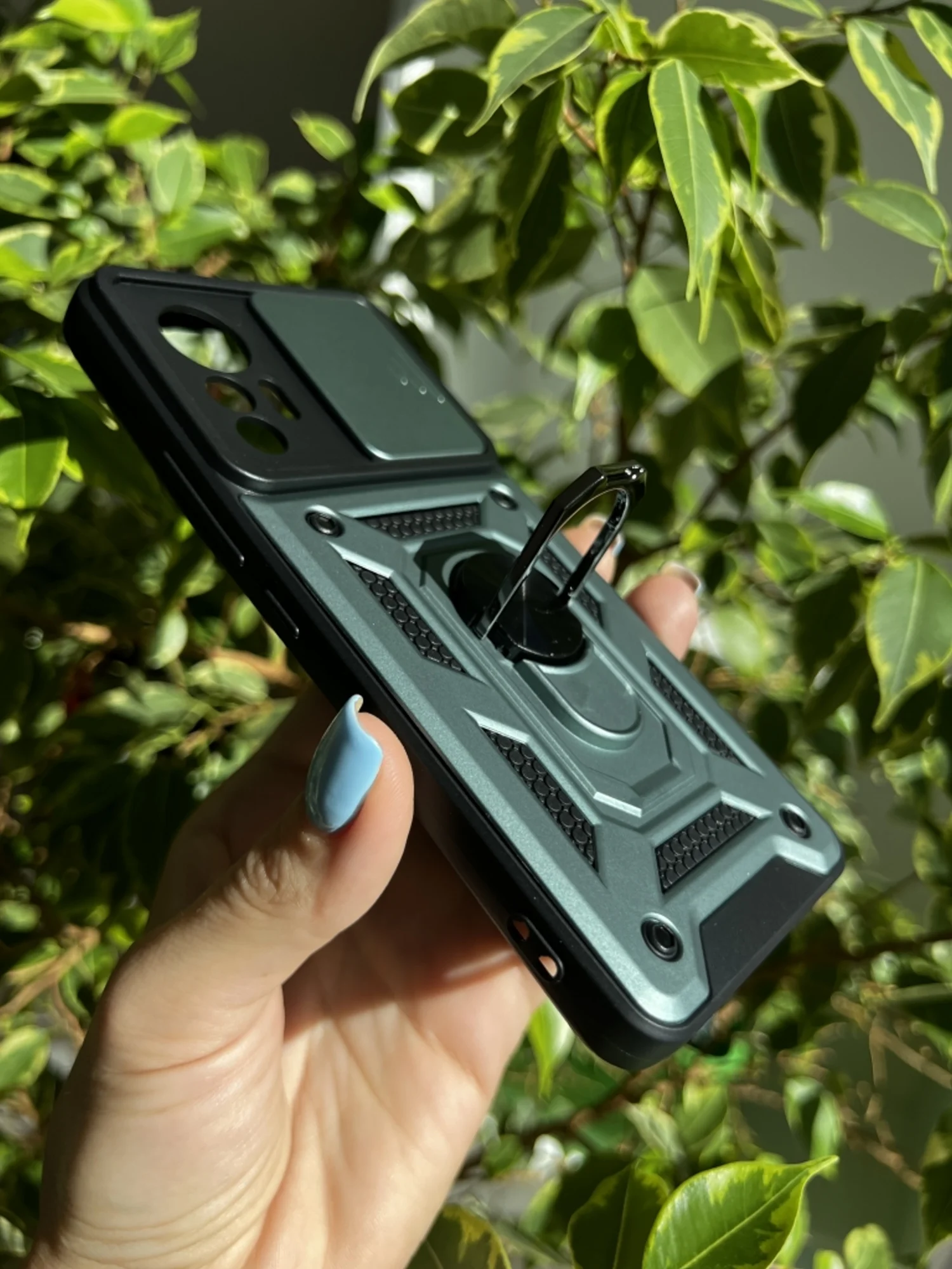 Зеленый чехол противоударный armors для Xiaomi 12 Lite / Сяоми 12 Лайт с защитой камеры