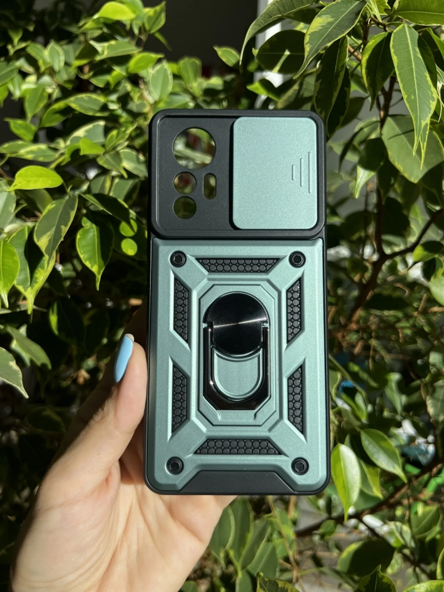 Зеленый чехол противоударный armors для Xiaomi 12 Lite / Сяоми 12 Лайт с защитой камеры