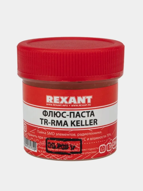 Флюс-паста для пайки REXANT TR-RMA KELLER, 20мл, банка