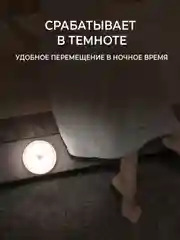 Белый светодиодный беспроводной светильник с датчиком движения и освещенности RPD-0001-night