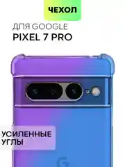 Прозрачный противоударный чехол для Google Pixel 7 Pro силиконовый BROSCORP с усиленными углами