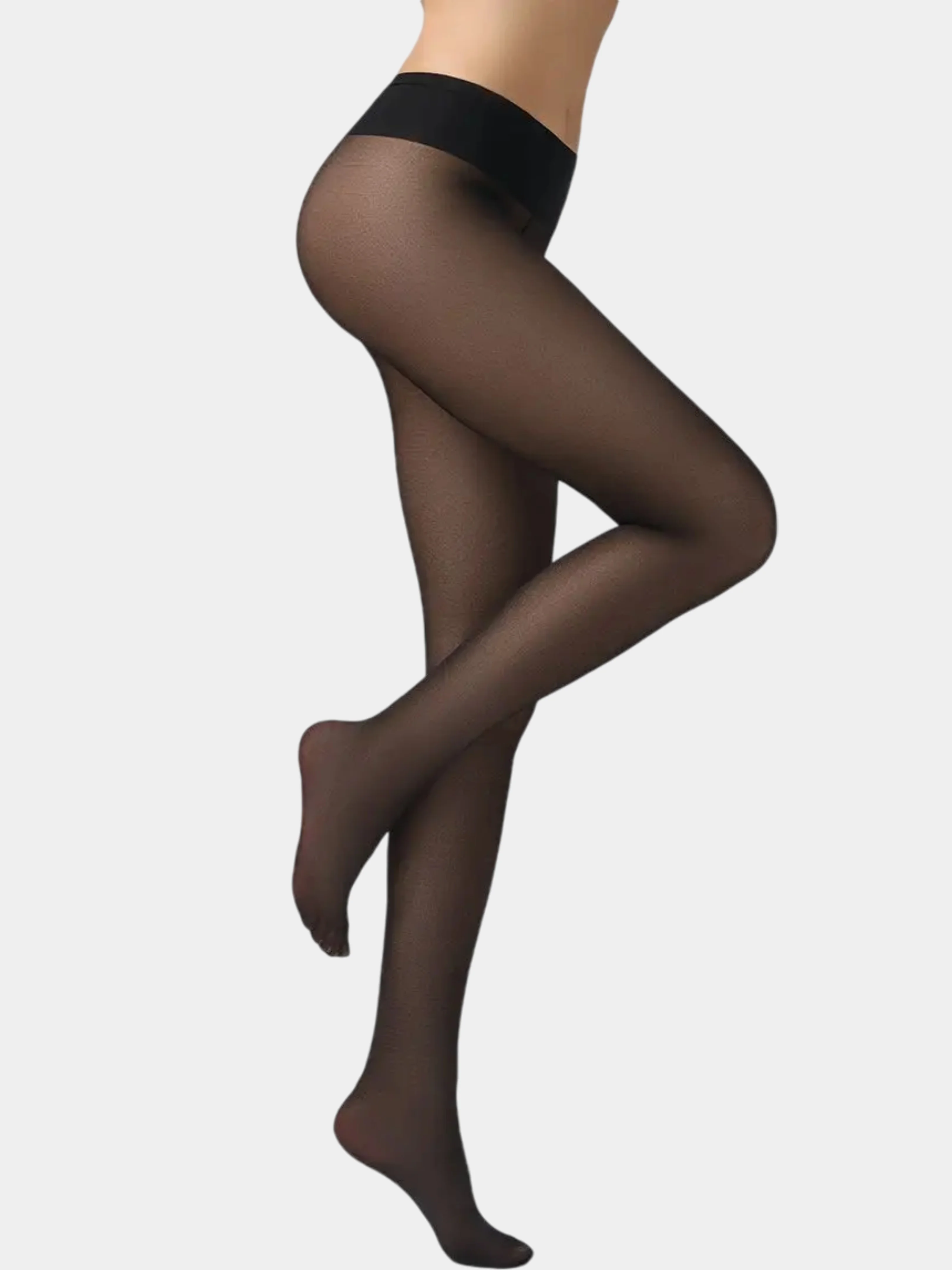 Черный капроновые колготки с заниженной талией Omsa Nudo 40 DEN