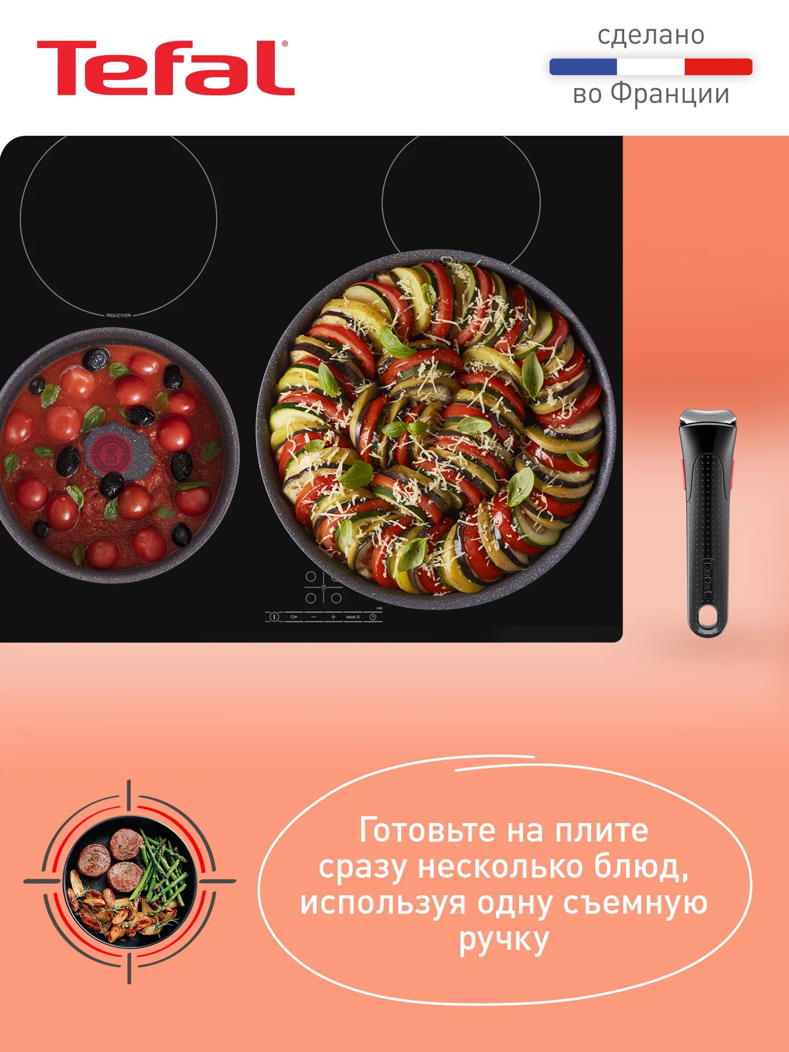 Набор посуды 3 предмета Tefal Ingenio Natural Force L3969102