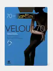 Тёмно-коричневый капроновые колготки из микрофибры Omsa Velour 70 DEN