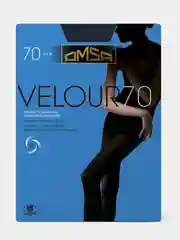 Черный капроновые колготки из микрофибры Omsa Velour 70 DEN