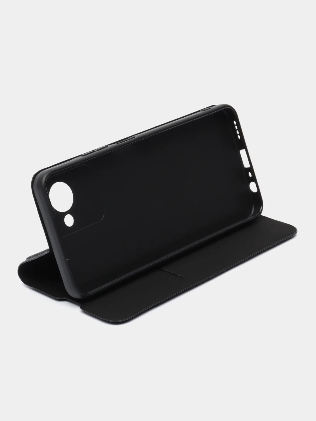 Черный чехол книжка на Realme C30 / C30S / Narzo 50i prime, Риалми С30 / С30с / Нарзо 50ай Прайм