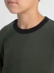 Зелёный хаки костюм для мальчика, Утенок, утеплённый, на флисе