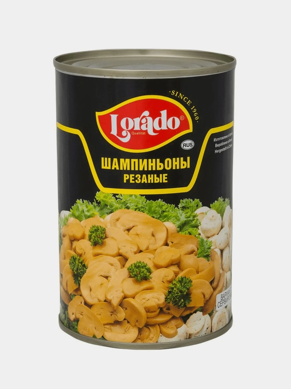Шампиньоны Lorado резаные 425мл