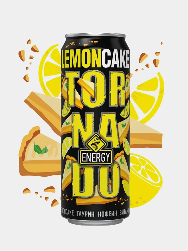 Энергетический напиток Tornado lemoncake 450мл