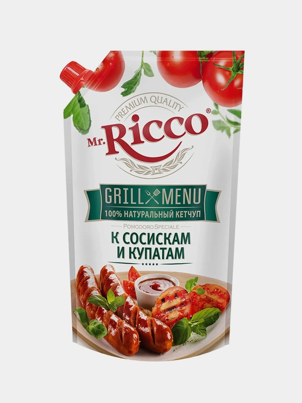 Кетчуп Mr.Ricco Grill Menu к сосискам и купатам GriLLMenu 300г