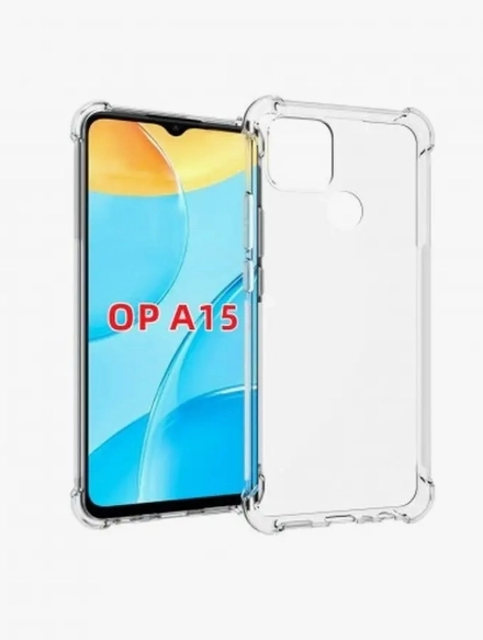 Чехол для OPPO A15 / A15s / A35 2021, с усиленными углами, силиконовый, прозрачный