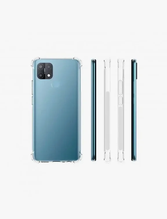 Чехол для OPPO A15 / A15s / A35 2021, с усиленными углами, силиконовый, прозрачный