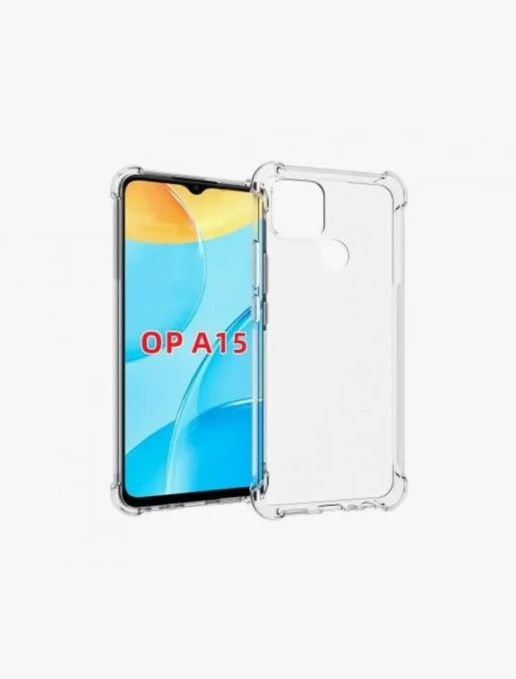 Чехол для OPPO A15 / A15s / A35 2021, с усиленными углами, силиконовый, прозрачный