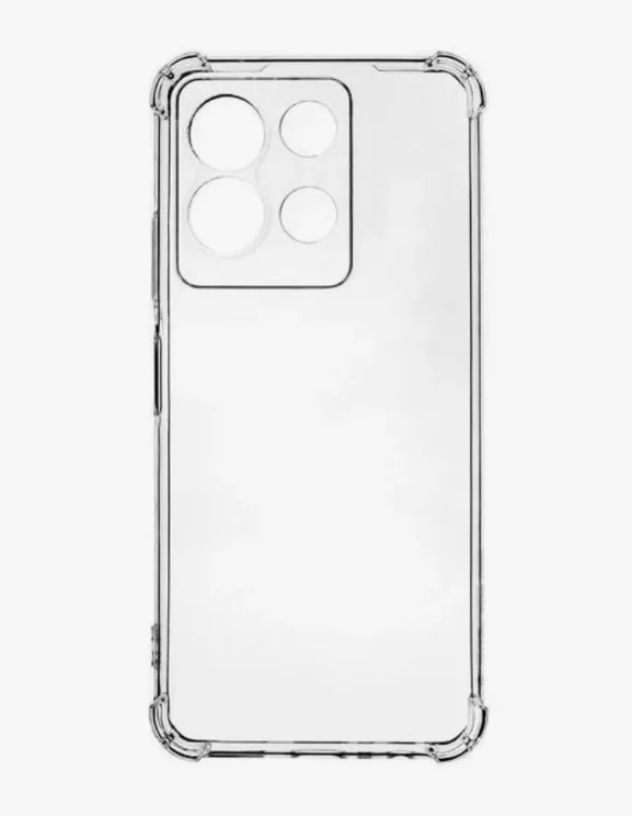 Чехол для Infinix Note 30, с усиленными углами, силиконовый, прозрачный