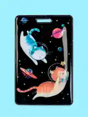 Конфетный бейдж, чехол для бейджа, пропуска, карт, картхолдер, лента для бейджа, "Котики и Компания"