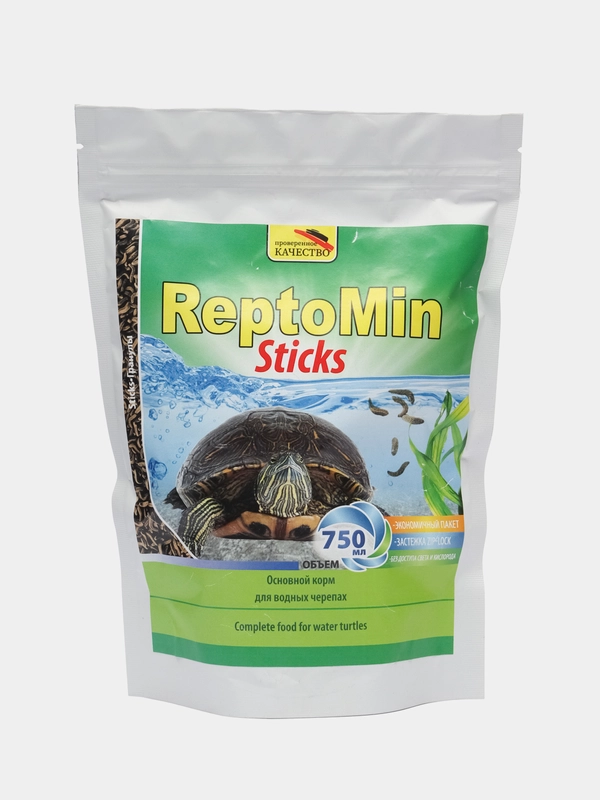 Корм для водных черепах ReptoMin Sticks 750мл палочки (эконом пакет)
