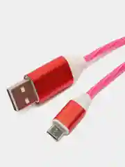 Коралловый светящийся зарядный USB кабель провод для Iphone, Android micro USB Type-C Lightning