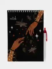 Терракотовый записная книжка с ручкой