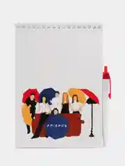 Синий записная книжка с ручкой