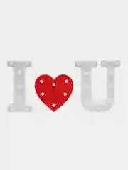 Декоративный светодиодный светильник ночник I LOVE YOU