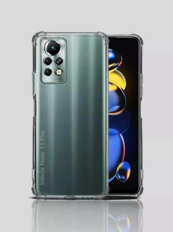 Чехол для Infinix Note 11 Pro / Note 11S, с усиленными углами, силиконовый, прозрачный