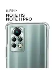 Чехол для Infinix Note 11 Pro / Note 11S, с усиленными углами, силиконовый, прозрачный