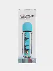 Желтый бутылка для воды с таблетницей