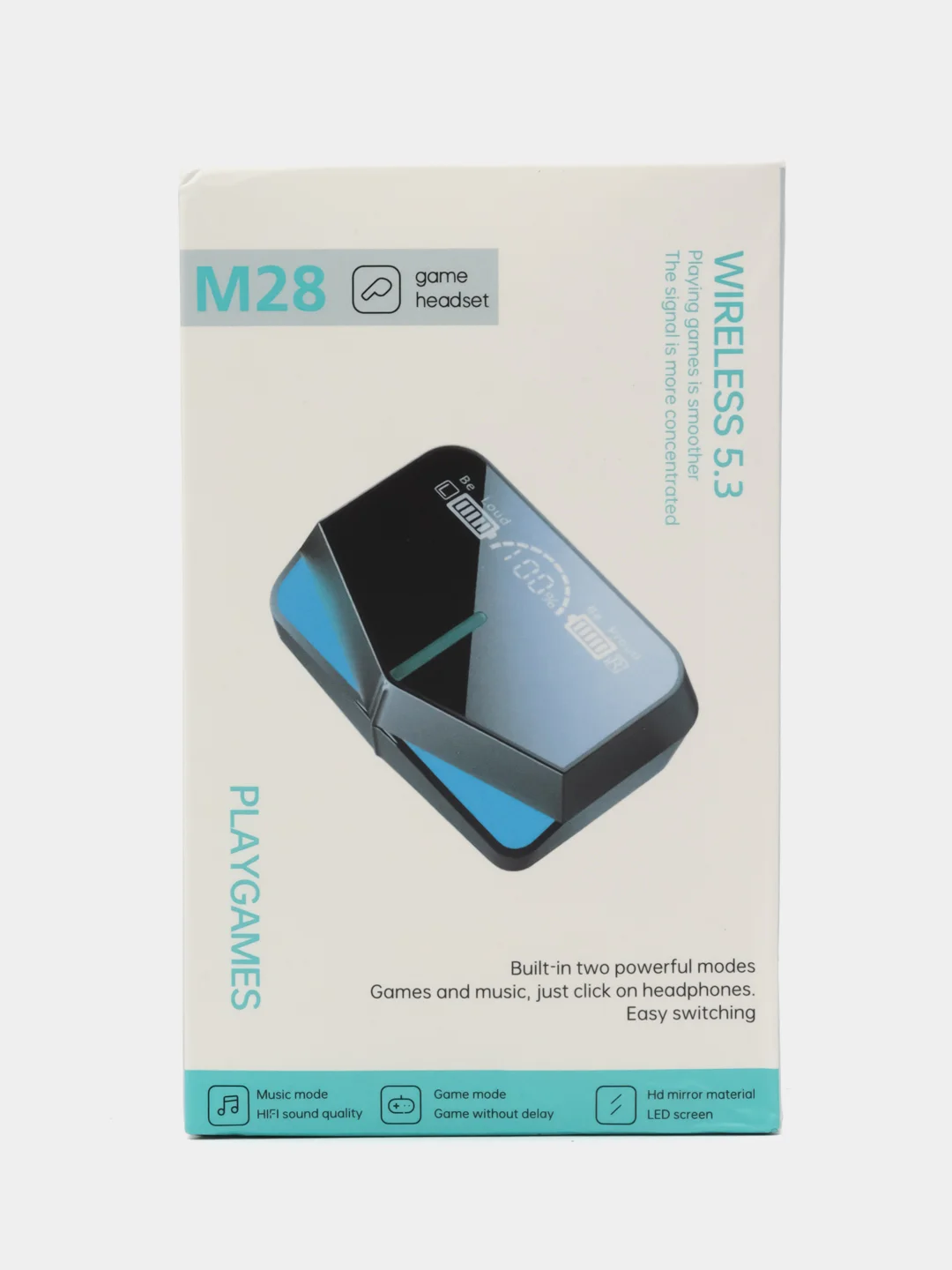 Наушники беспроводные с микрофоном Bluetooth, Power bank сенсорное управление