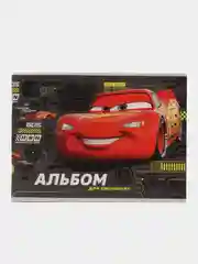 Альбом для рисования А4, 40 листов 100 г/м, на скрепке, Тачки
