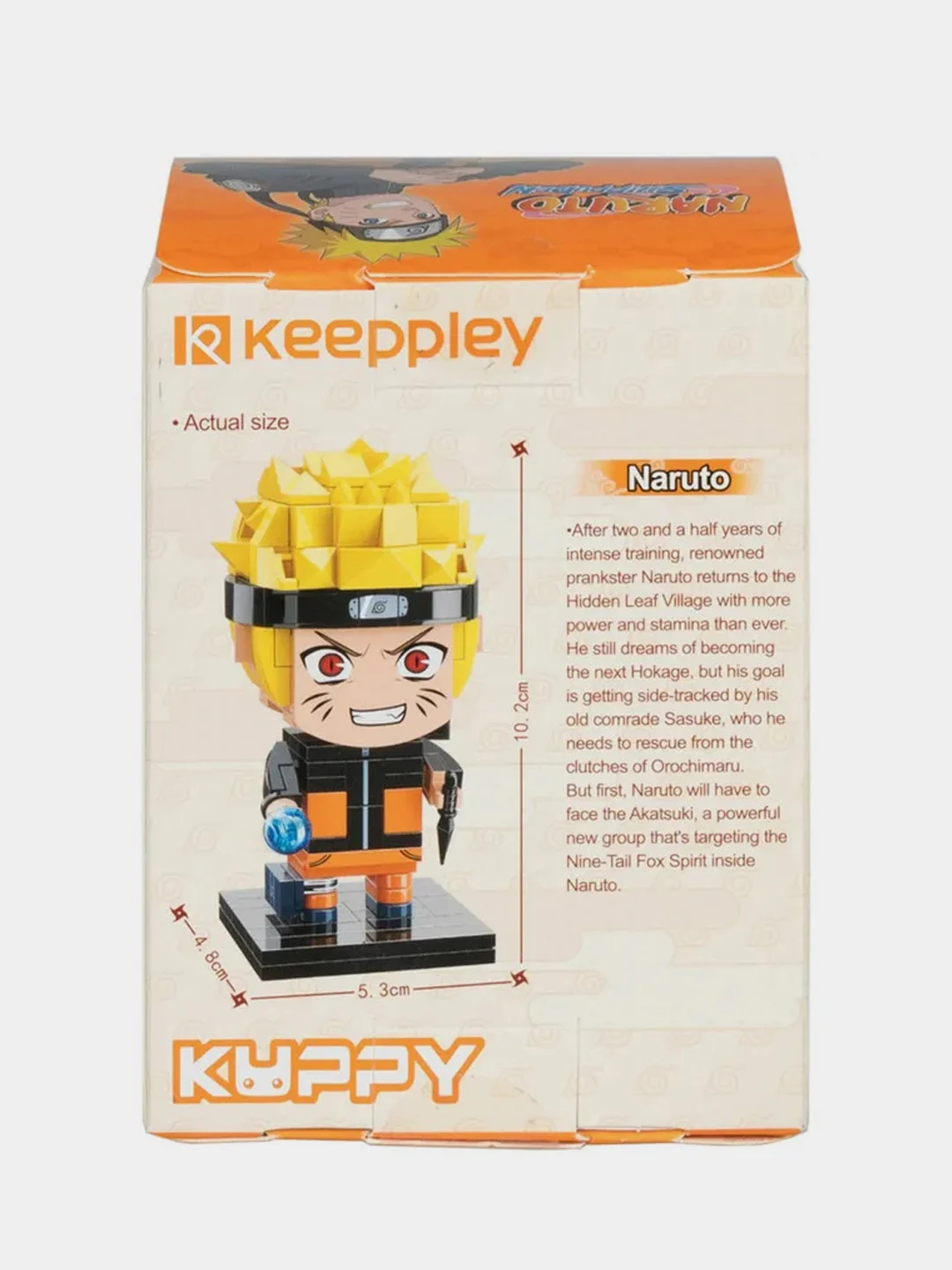 Конструктор 1TOY Naruto "Наруто Узумаки", 10х5,5х5 см, коробка, 160 деталей