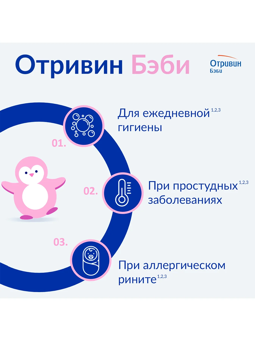 Сменные насадки для назального аспиратора Отривин Бэби с абсорбирующим фильтром, 10 шт