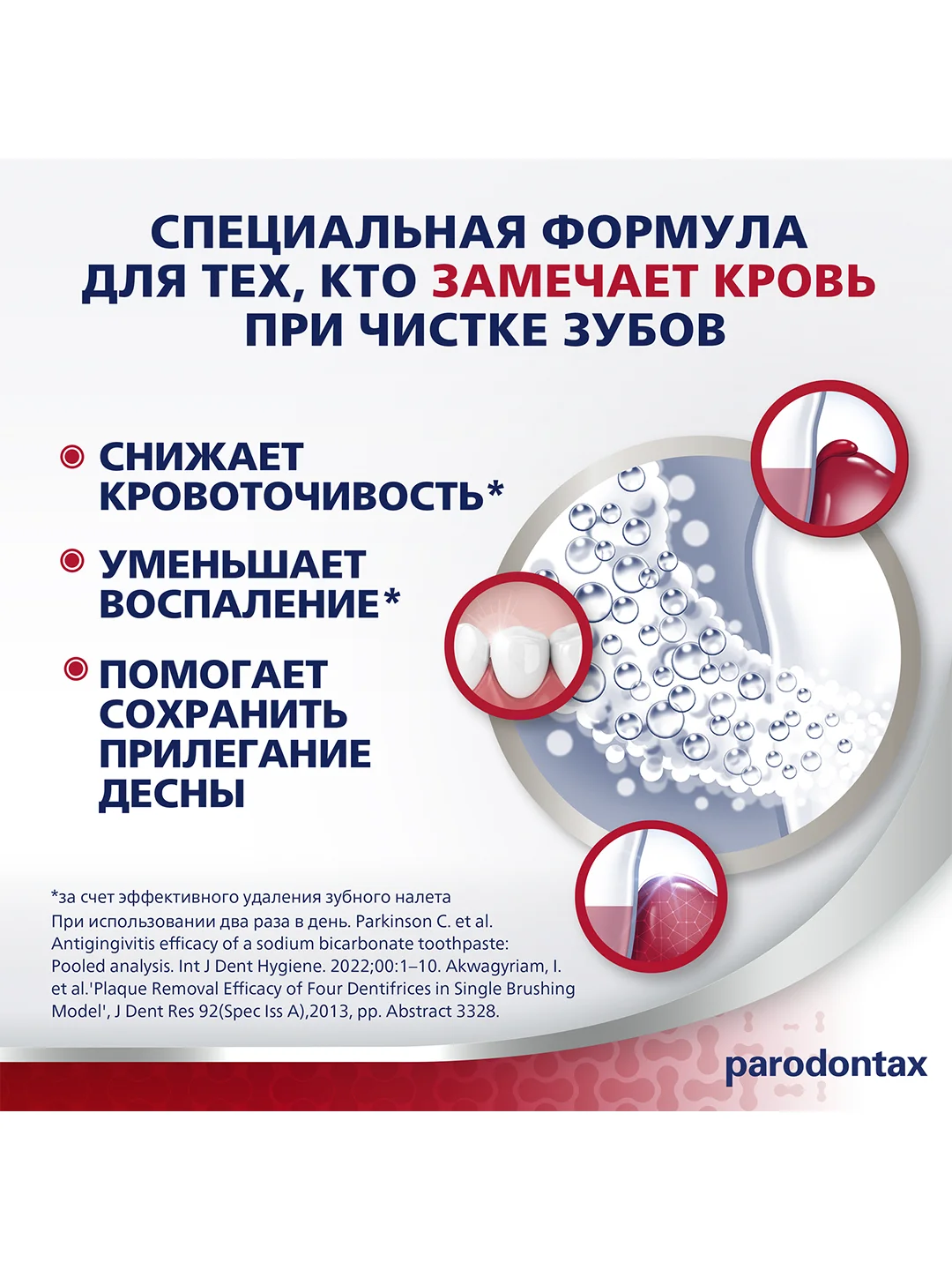 Зубная паста parodontax без Фтора от воспаления и кровоточивости десен, 75 мл, 2 шт