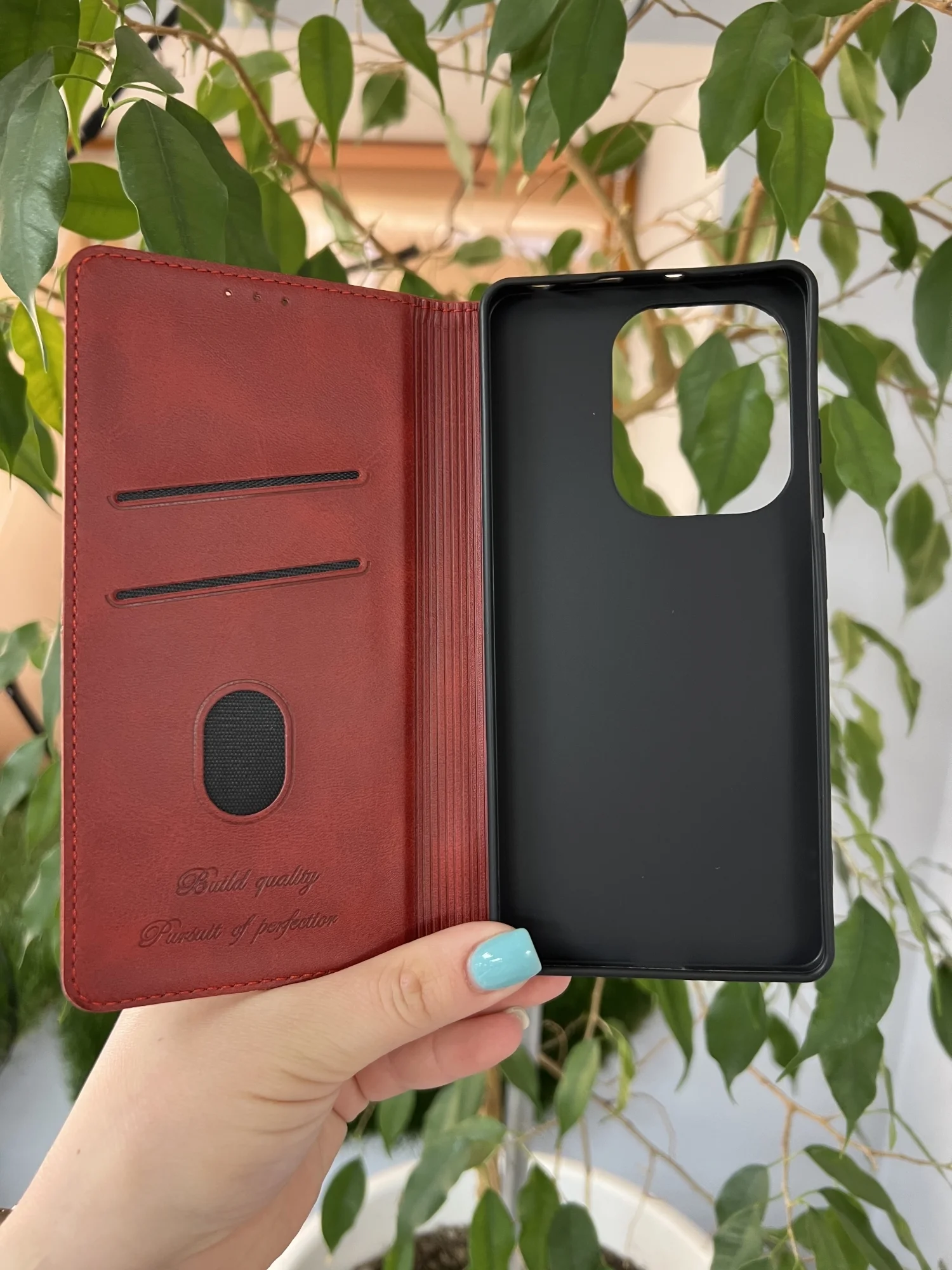 Красный чехол книжка elitcase для Xiaomi Redmi Note 13 Pro 4G и Poco M6 Pro 4G