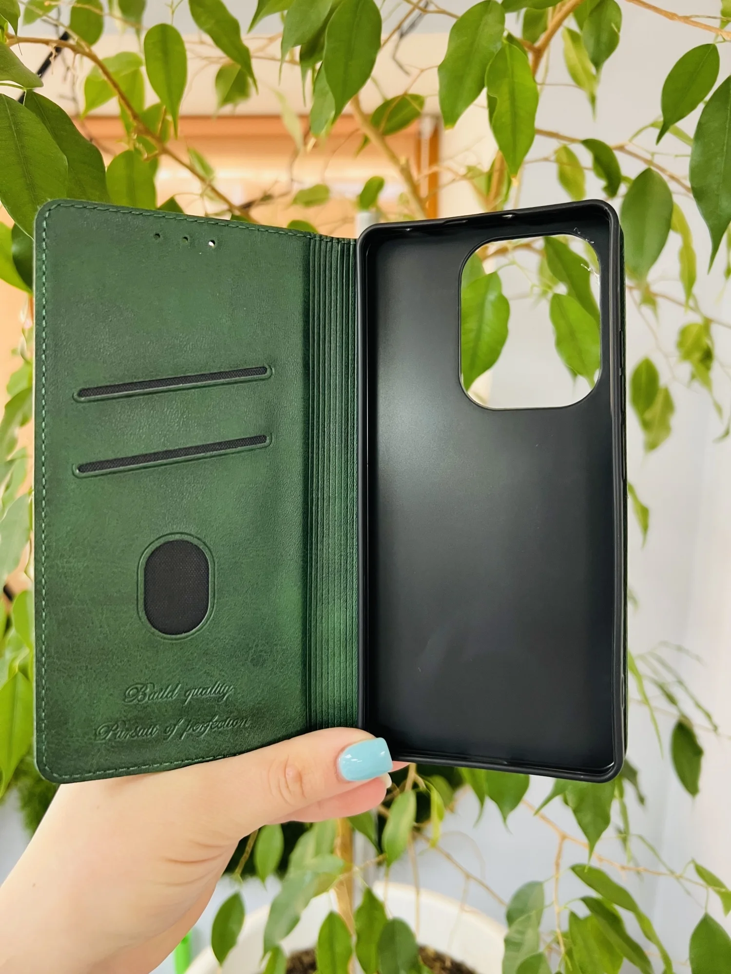 Тёмно-зелёный чехол книжка elitcase для Xiaomi Redmi Note 13 Pro 4G и Poco M6 Pro 4G