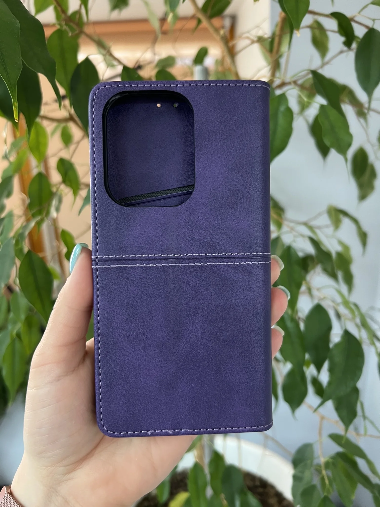 Фиолетовый чехол книжка elitcase для Xiaomi Redmi Note 13 Pro 4G и Poco M6 Pro 4G