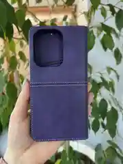 Фиолетовый чехол книжка elitcase для Xiaomi Redmi Note 13 Pro 4G и Poco M6 Pro 4G