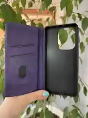 Фиолетовый чехол книжка elitcase для Xiaomi Redmi Note 13 Pro 4G и Poco M6 Pro 4G