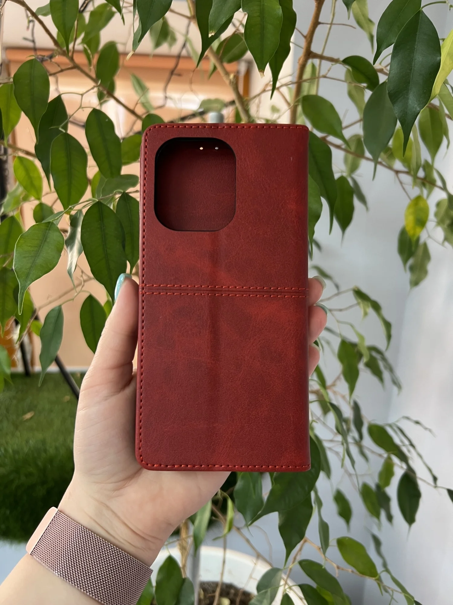Красный чехол книжка elitcase для Xiaomi Redmi Note 13 4G / Редми Нот 13 4G